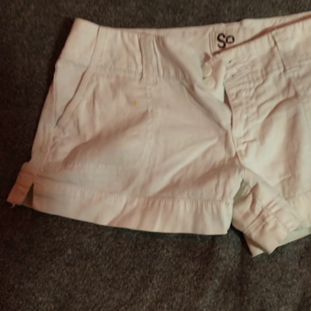 white  SO shorts